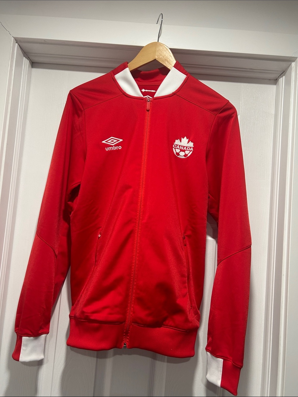 Umbro Red Canada Crest Athletic Track Jacket